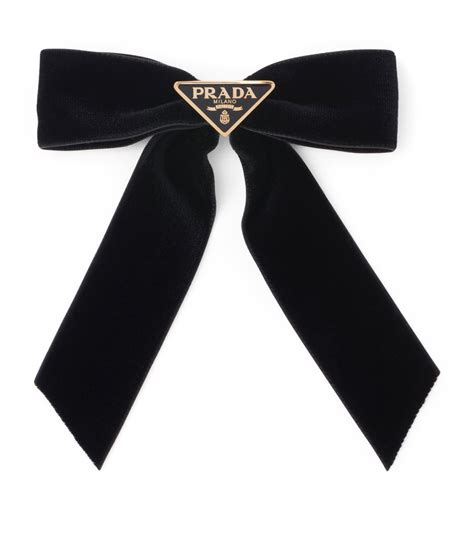 Prada Velvet Bow Hair Clip 